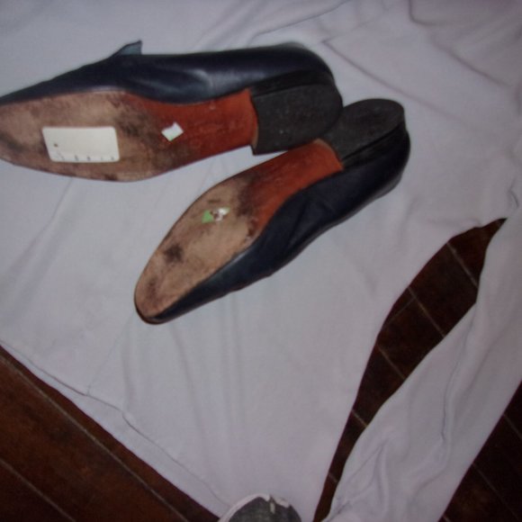 leather mascaro european size 38 = 7.5 71/2 womens shoes flats blue - Picture 4 of 4